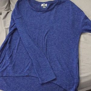 Blue high low shirt